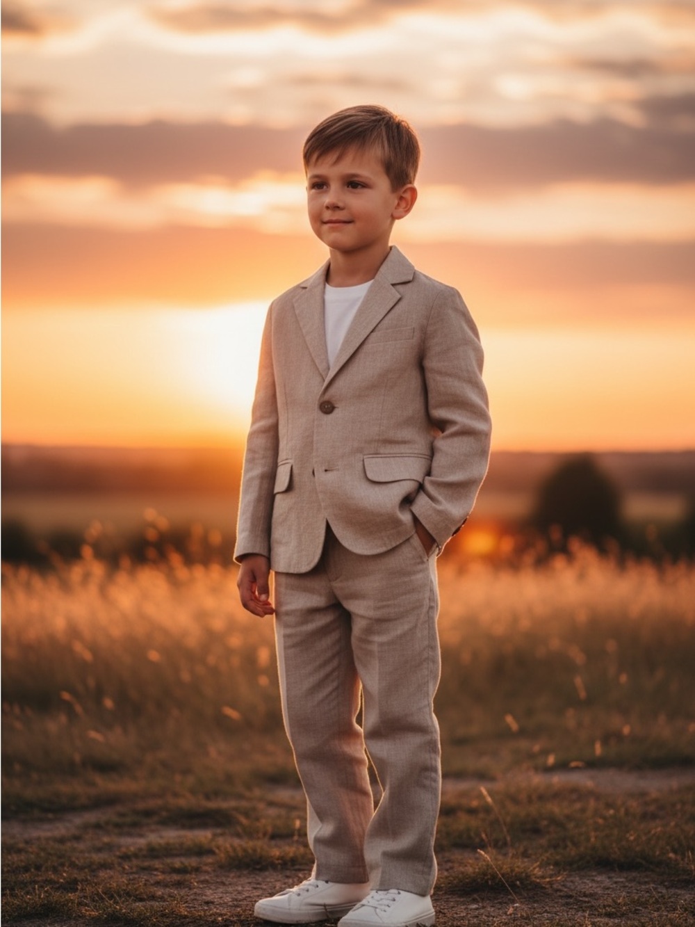 Izod Boys' Beige Blazer Jacket